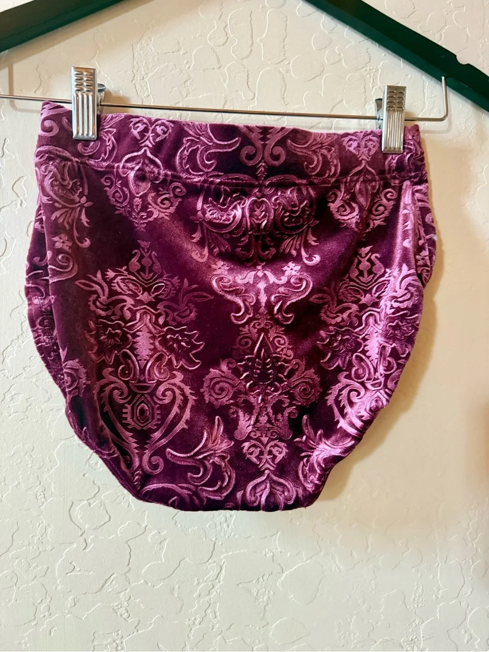 Balera LC Burgundy Crushed Velvet Dance Costume 2-Piece Halter Set